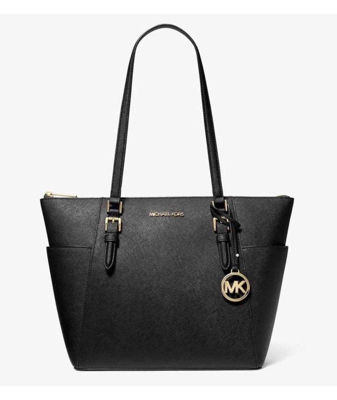 MICHAEL KORS Черная кожаная сумка с короткими ручками, фото 9