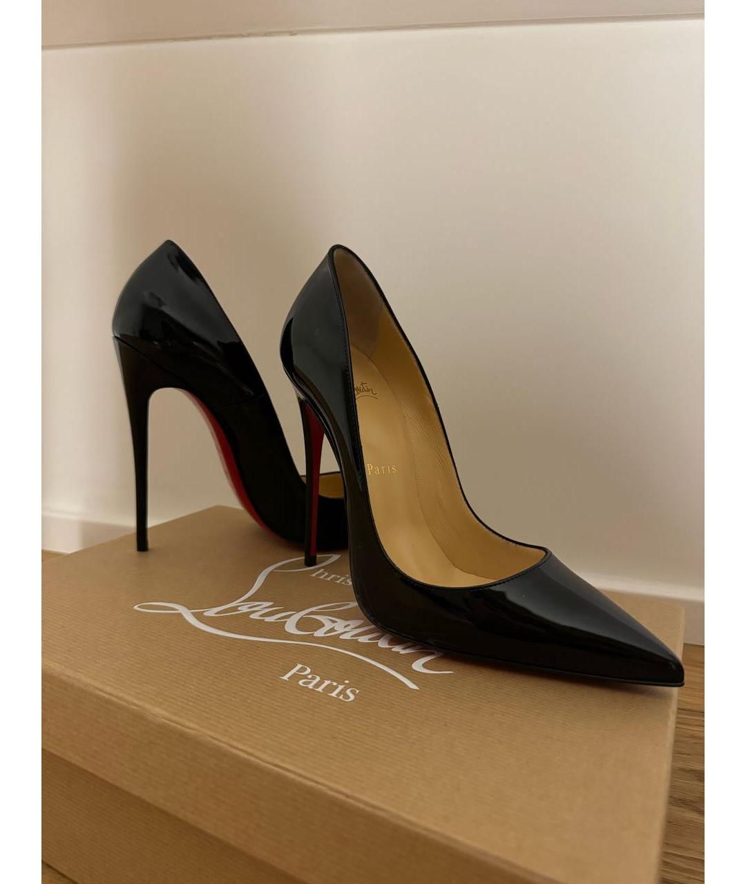 CHRISTIAN LOUBOUTIN Черные туфли из лакированной кожи, фото 5