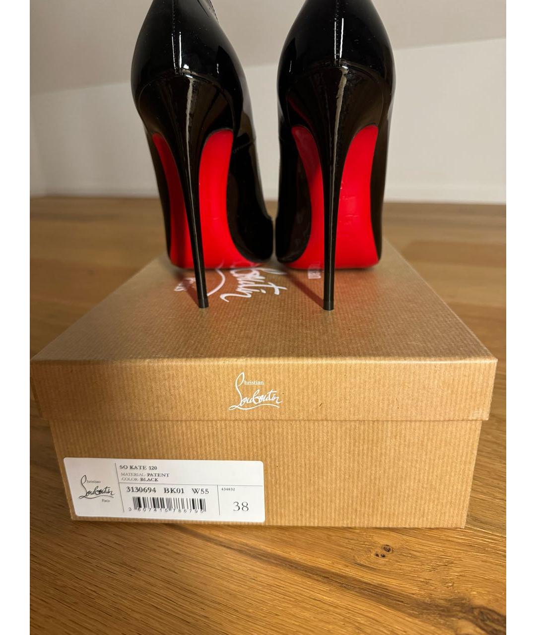 CHRISTIAN LOUBOUTIN Черные туфли из лакированной кожи, фото 3