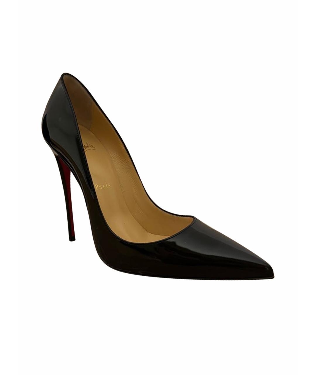 CHRISTIAN LOUBOUTIN Черные туфли из лакированной кожи, фото 1