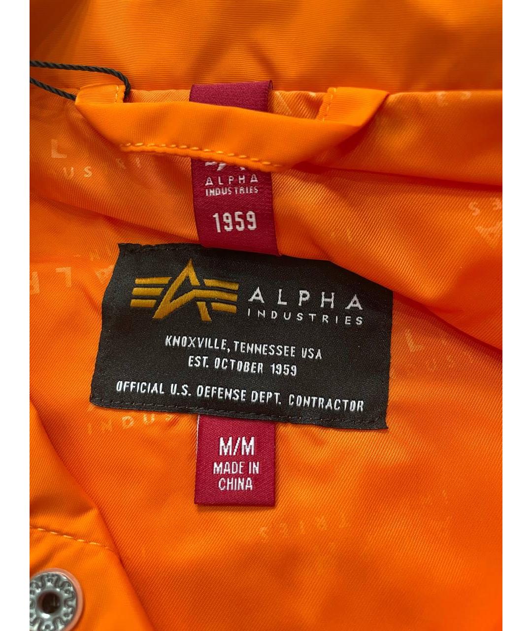 ALPHA INDUSTRIES Оранжевая куртка, фото 3