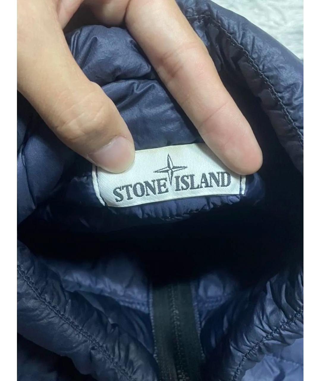 STONE ISLAND Темно-синий жилет, фото 3