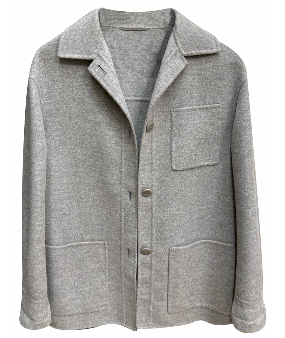 LORO PIANA Серый кашемировый жакет/пиджак, фото 1