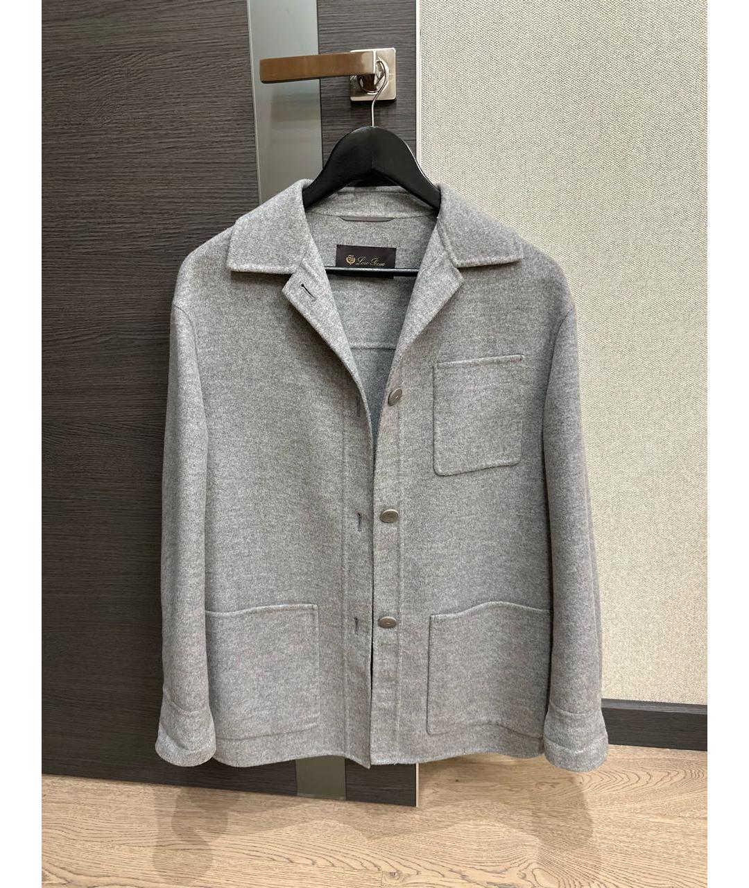 LORO PIANA Серый кашемировый жакет/пиджак, фото 5