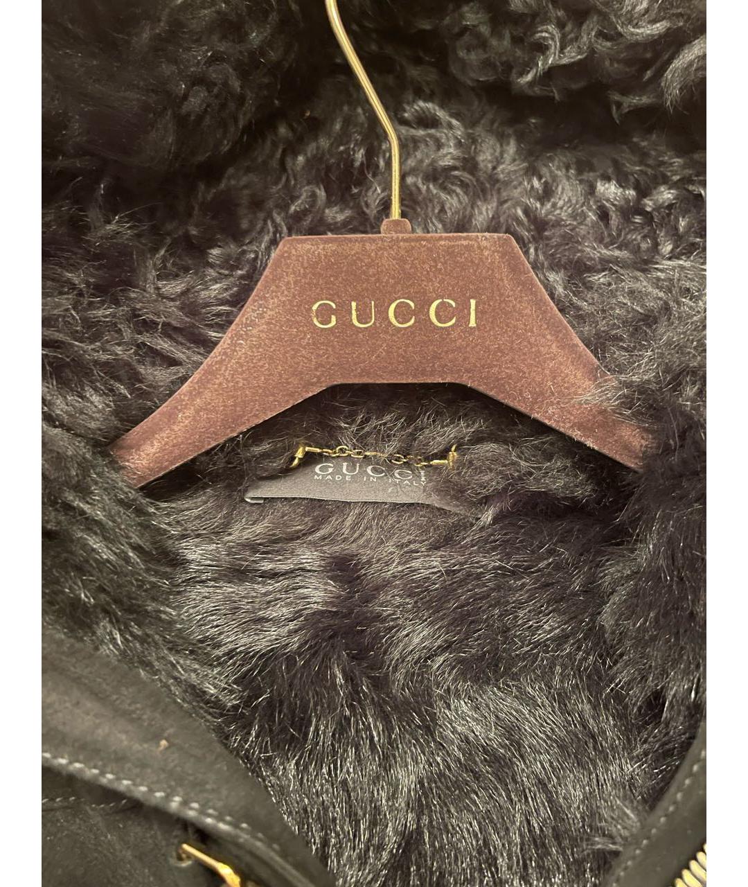 GUCCI Черная замшевая дубленка, фото 4