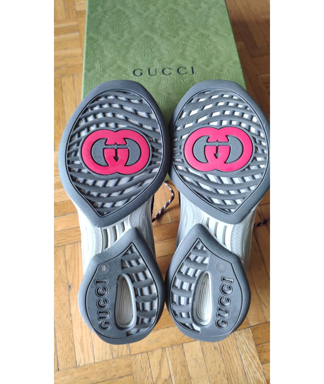 GUCCI Мульти замшевые кроссовки, фото 5