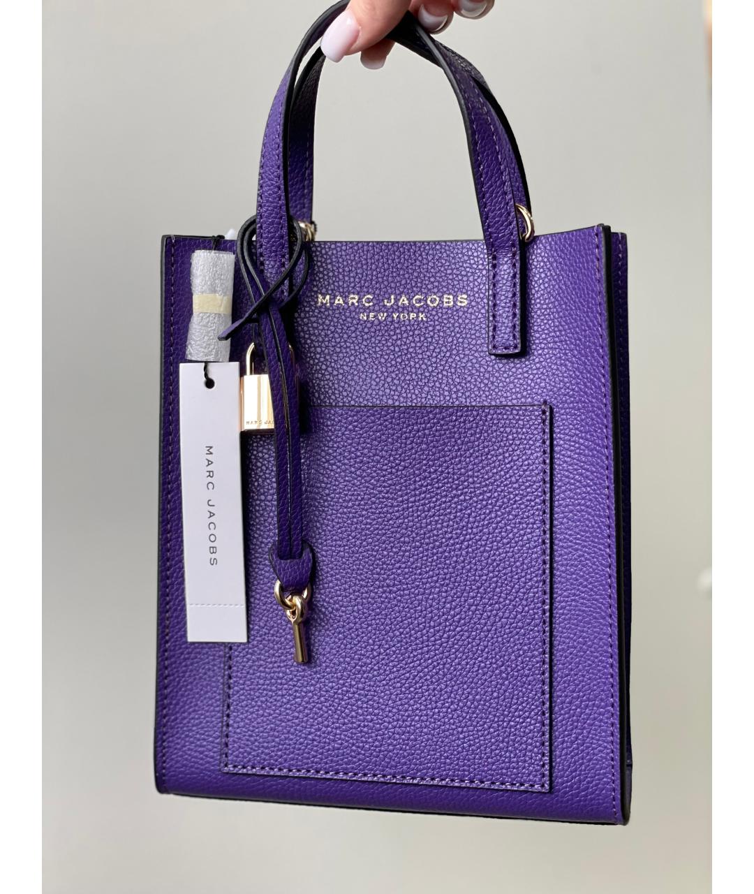 MARC JACOBS Фиолетовая кожаная сумка через плечо, фото 4
