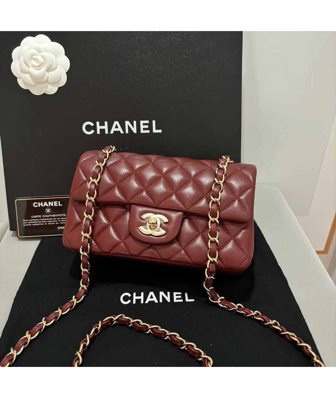 CHANEL Коричневая кожаная сумка через плечо, фото 4