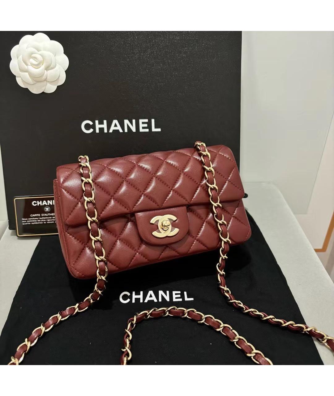 CHANEL Коричневая кожаная сумка через плечо, фото 3