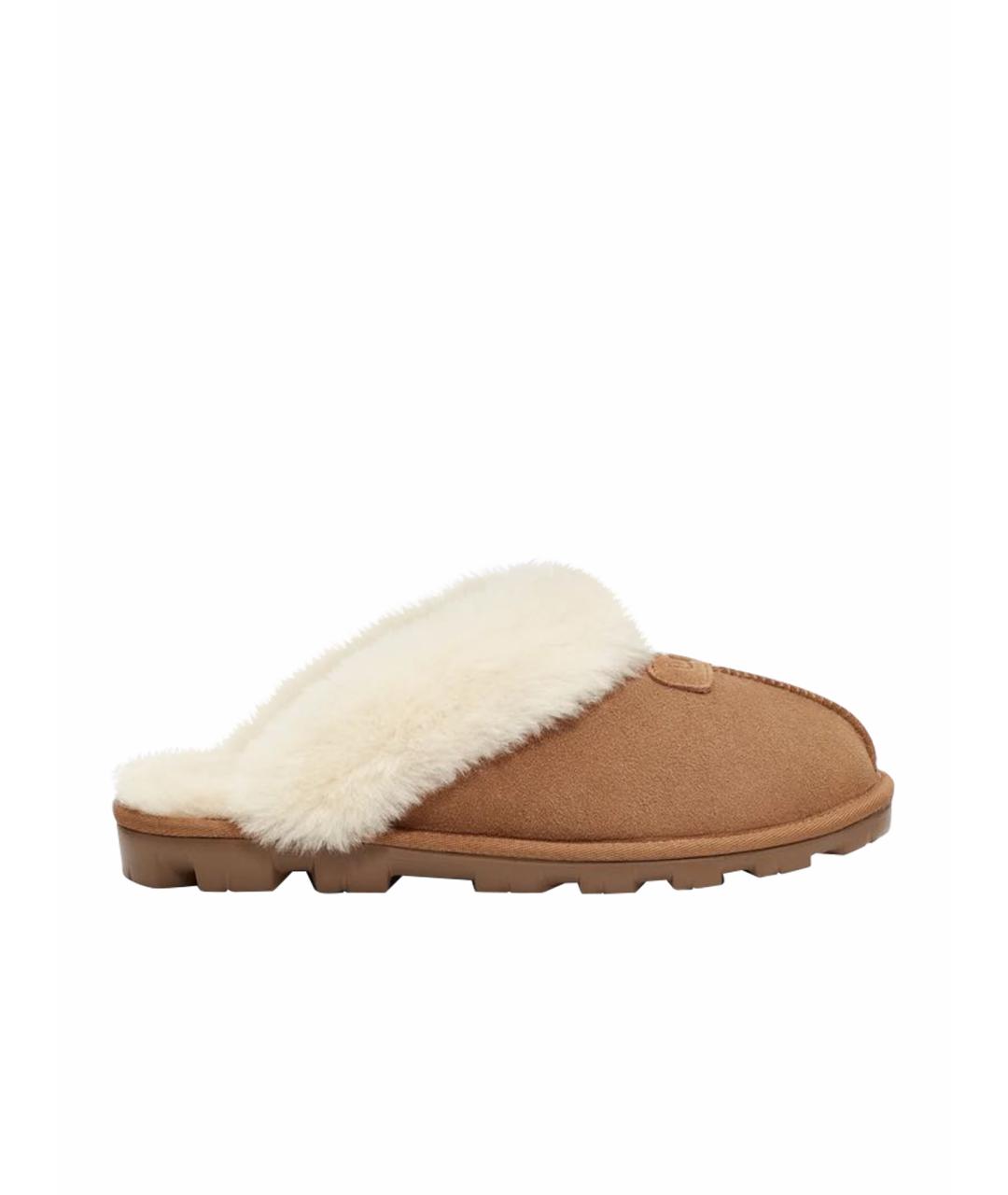 UGG AUSTRALIA Коричневые замшевые мюли, фото 1