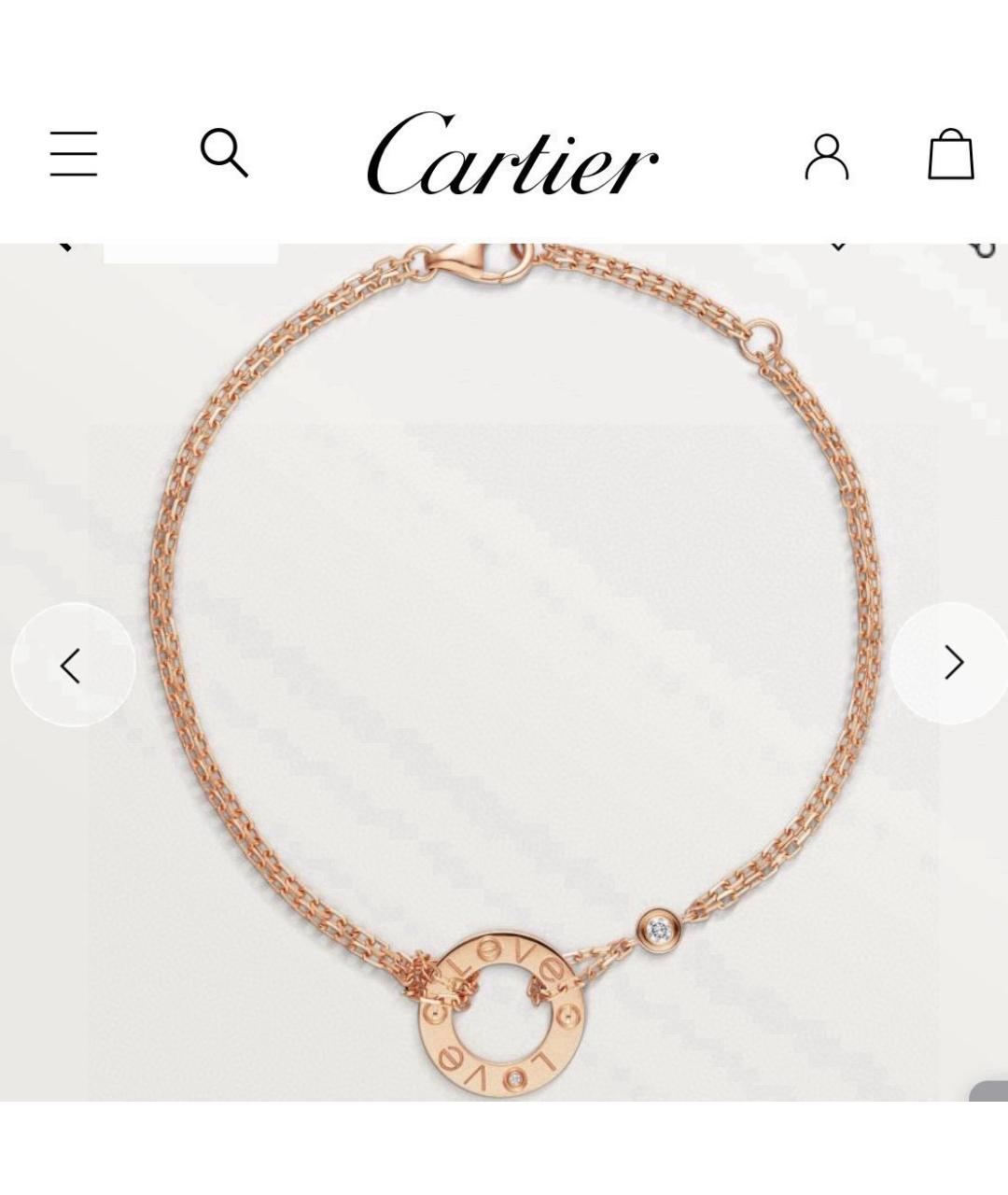 CARTIER Розовый браслет из розового золота, фото 6