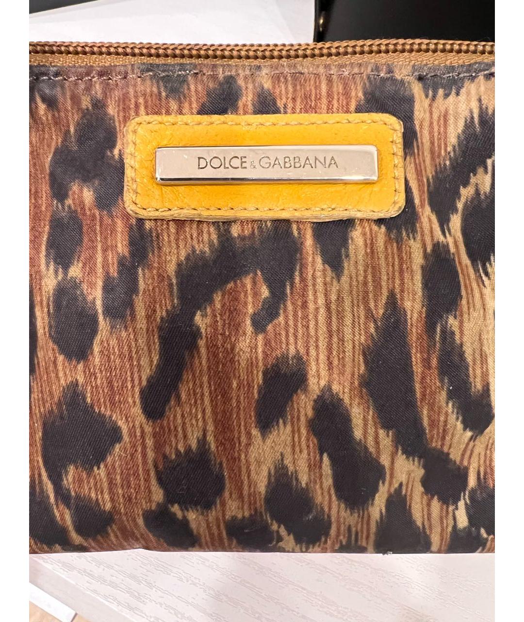 DOLCE&GABBANA Коричневая косметичка, фото 6