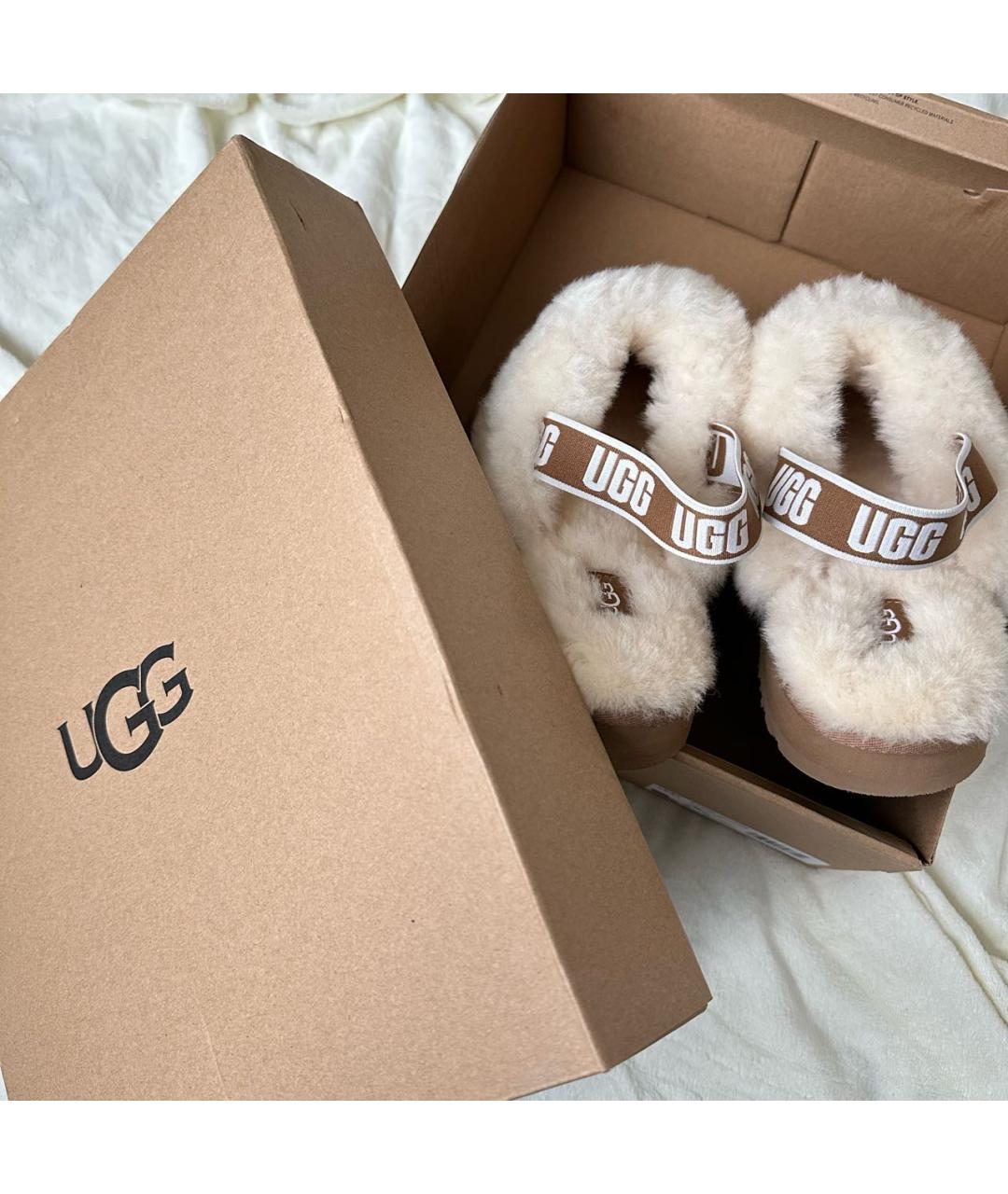 UGG AUSTRALIA Коричневые кожаные ботинки, фото 4