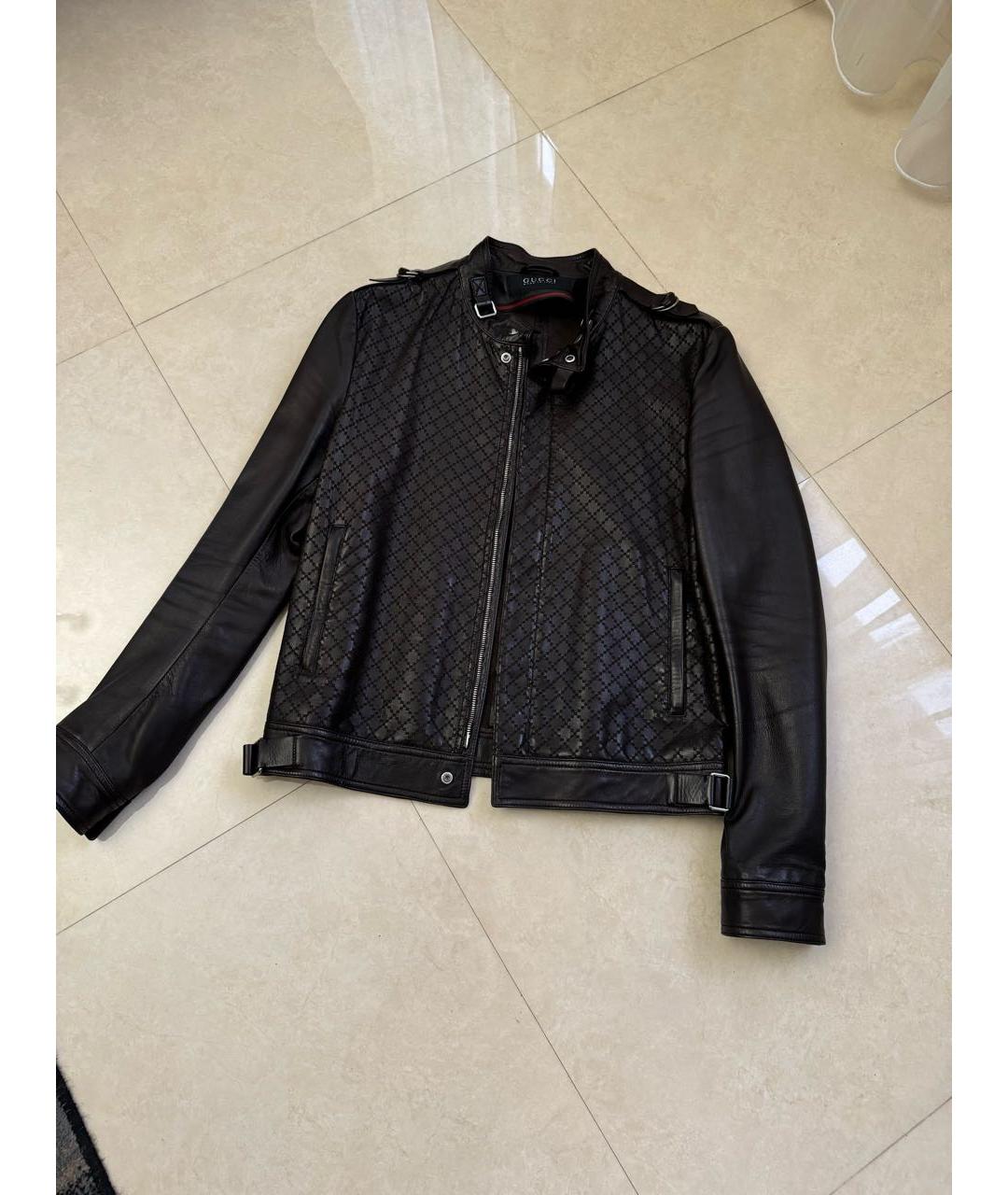 GUCCI Коричневая кожаная куртка, фото 5