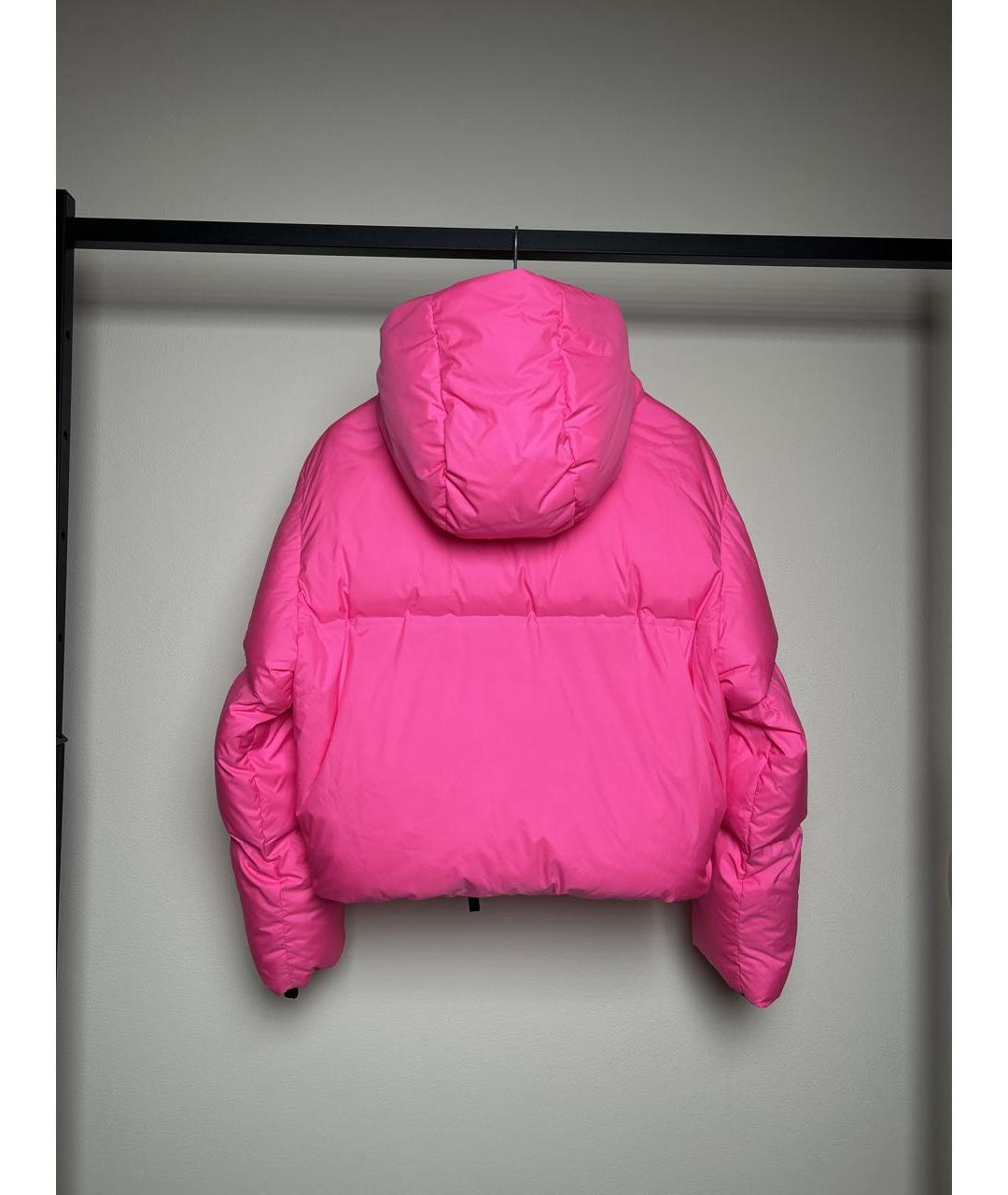 PRADA Розовый синтетический пуховик, фото 2