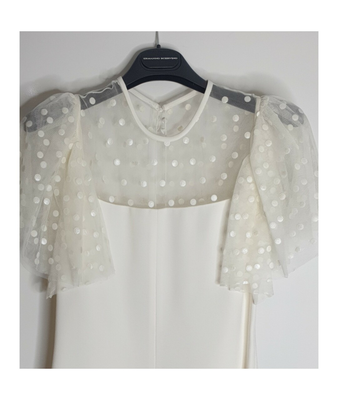 SAINT LAURENT Белое ацетатное коктейльное платье, фото 4