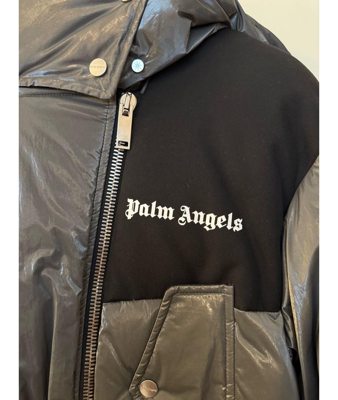 PALM ANGELS Антрацитовая полиамидовая куртка, фото 4