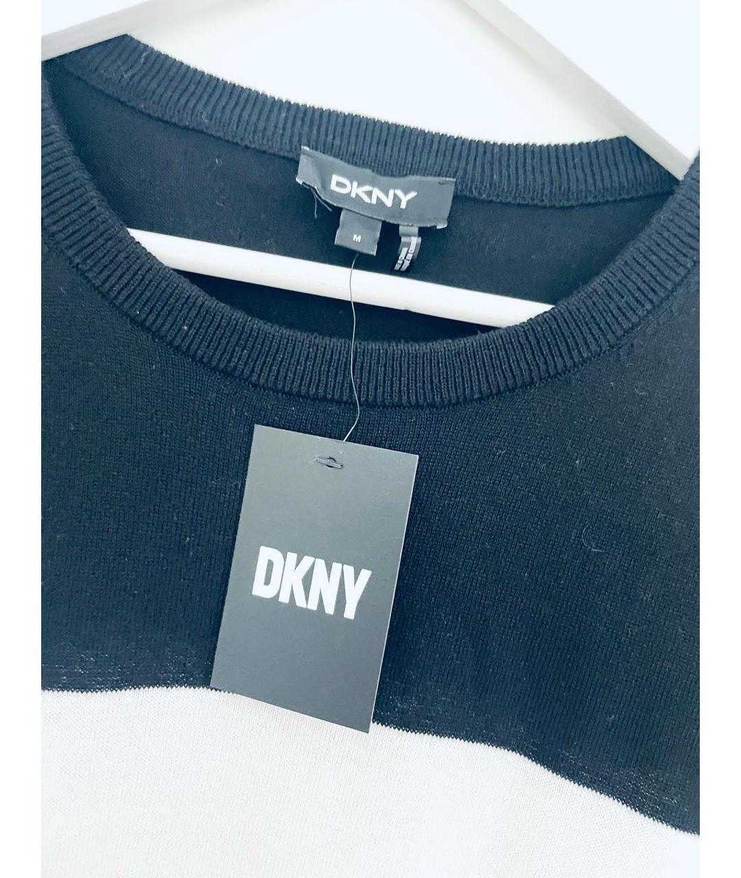 DKNY Черный хлопко-эластановый джемпер / свитер, фото 2