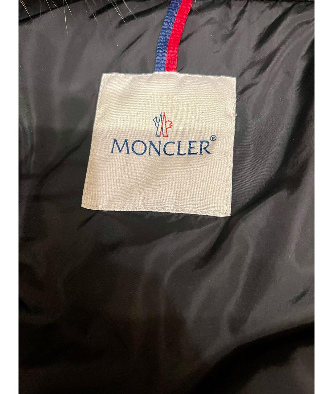 MONCLER Черная полиэстеровая куртка, фото 3