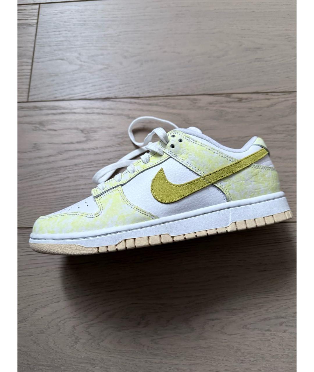 NIKE Желтые кожаные кроссовки, фото 5