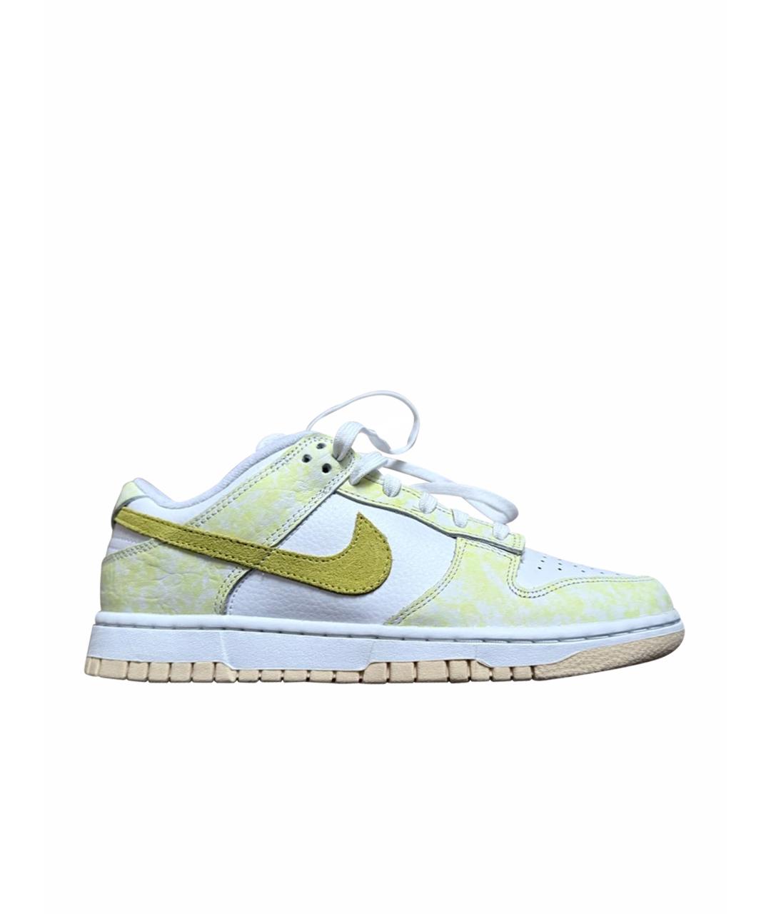 NIKE Желтые кожаные кроссовки, фото 1