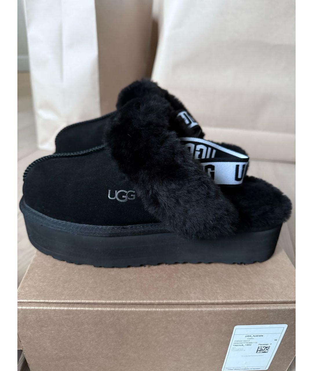 UGG AUSTRALIA Черные мюли, фото 5