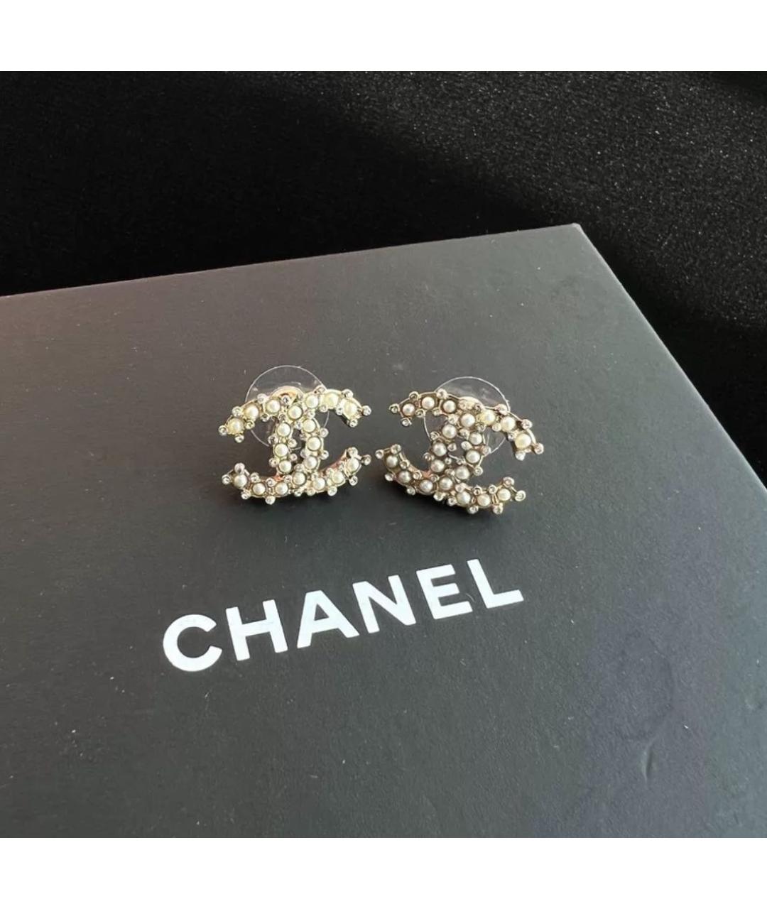 CHANEL Золотые серьги, фото 6