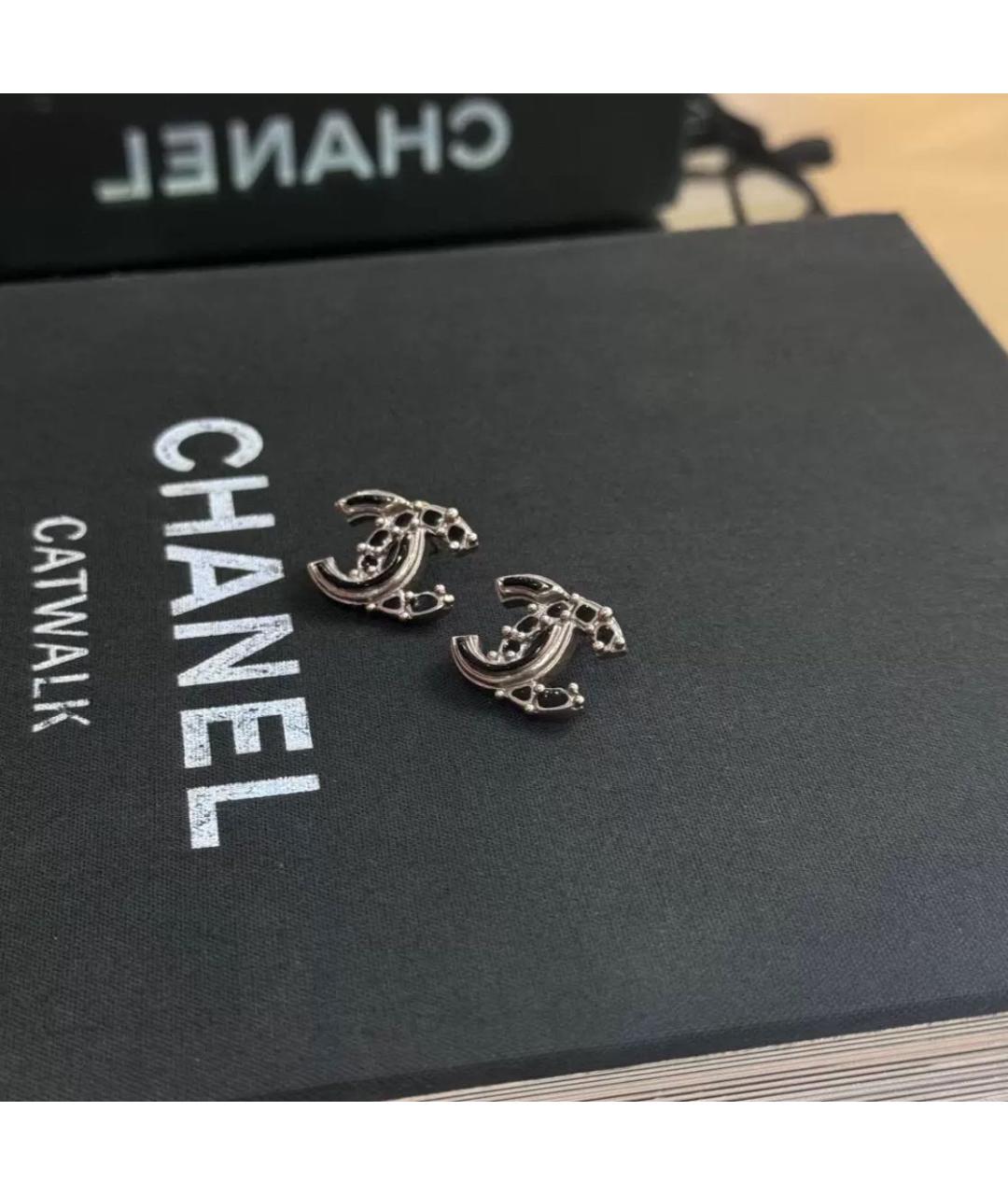 CHANEL Серебряные серьги, фото 2