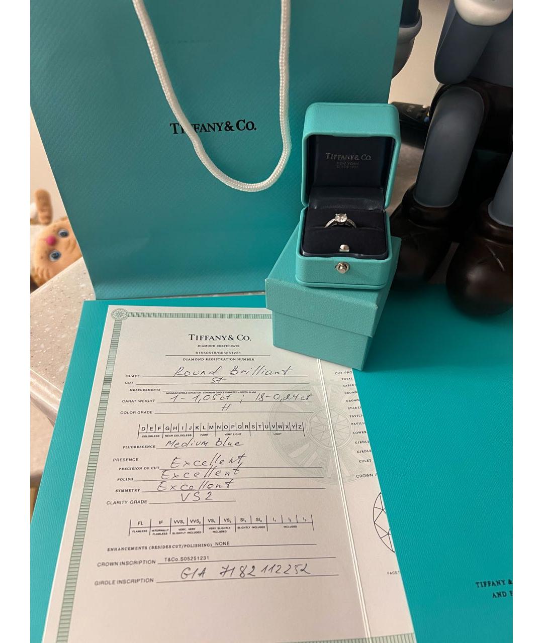 TIFFANY&CO Белое кольцо из белого золота, фото 7