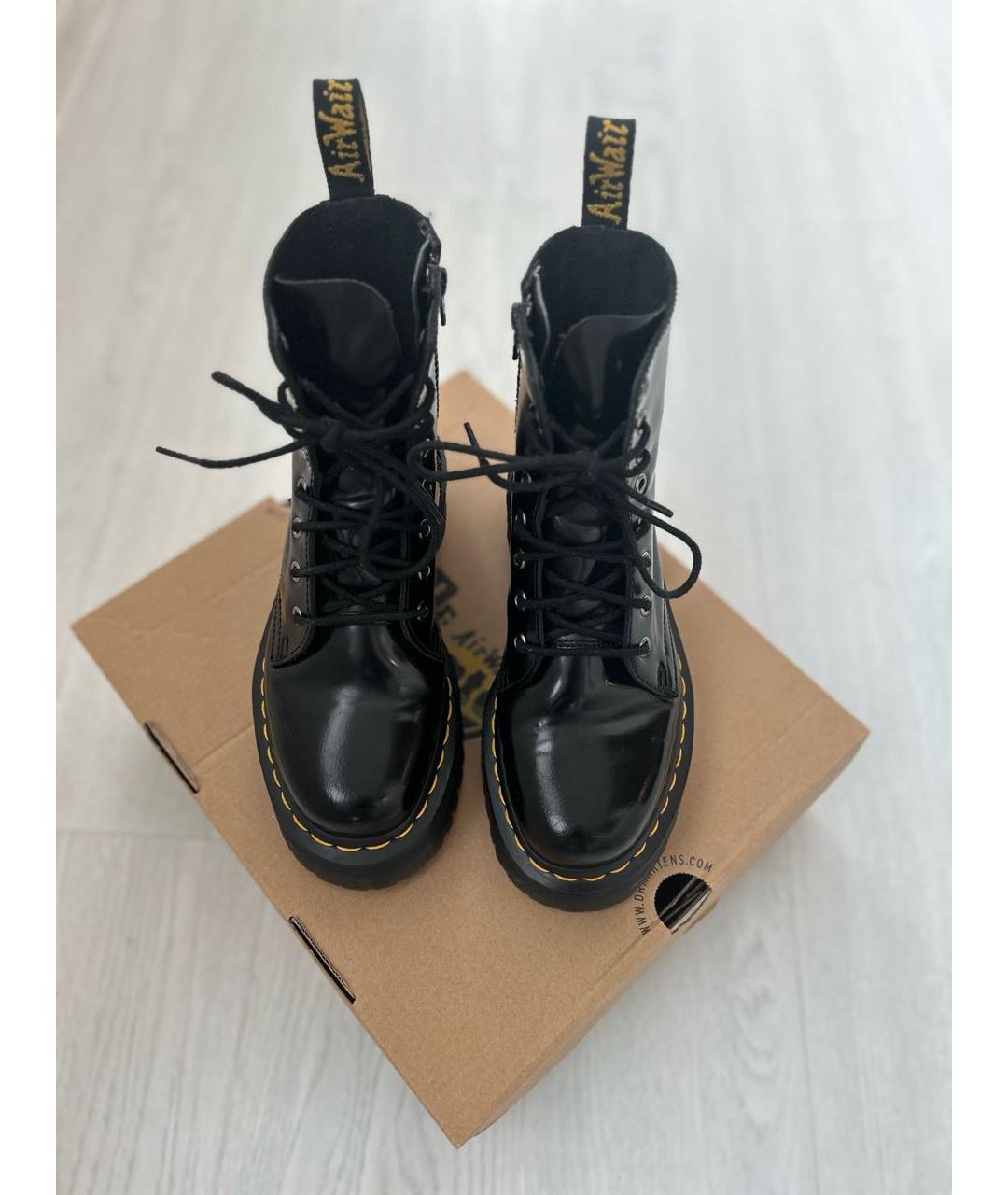 DR. MARTENS Черные кожаные ботинки, фото 3