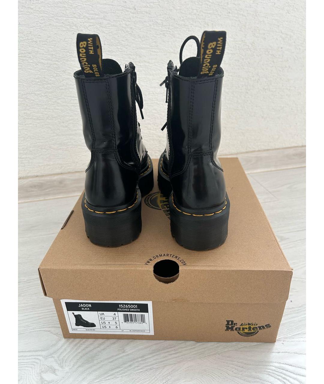 DR. MARTENS Черные кожаные ботинки, фото 4