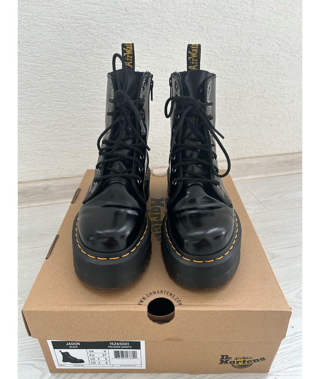 DR. MARTENS Черные кожаные ботинки, фото 2