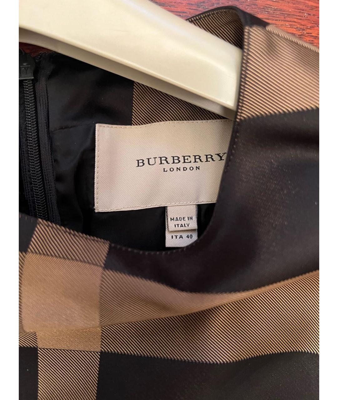 BURBERRY Коричневое полиэстеровое вечернее платье, фото 3