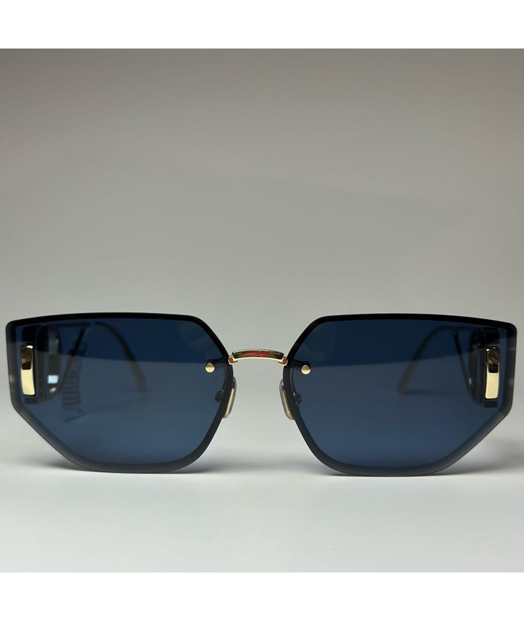 CHRISTIAN DIOR Золотые металлические солнцезащитные очки, фото 4