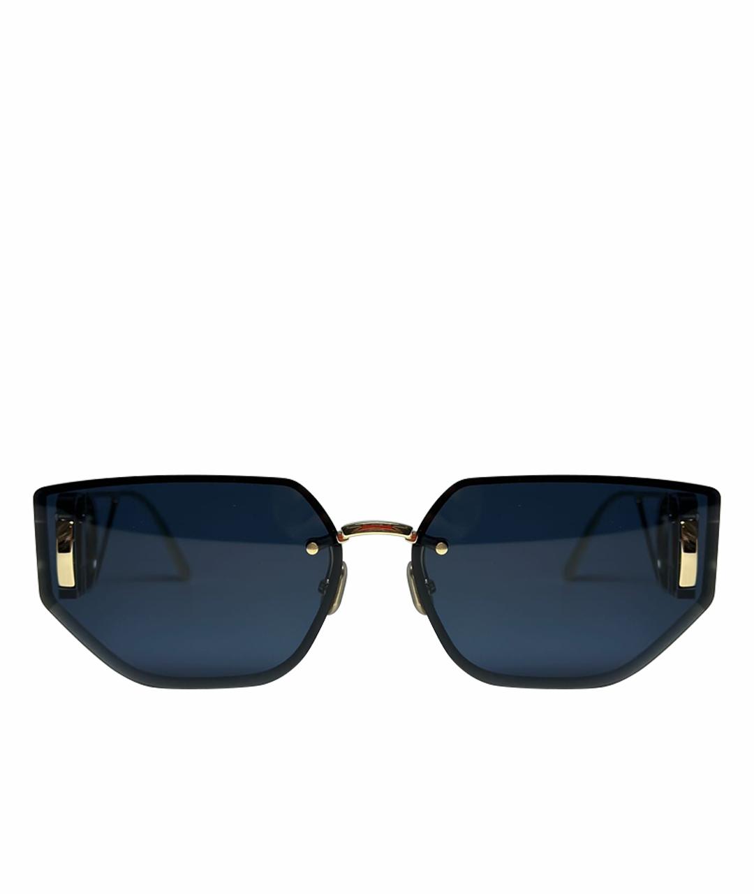 CHRISTIAN DIOR Золотые металлические солнцезащитные очки, фото 1