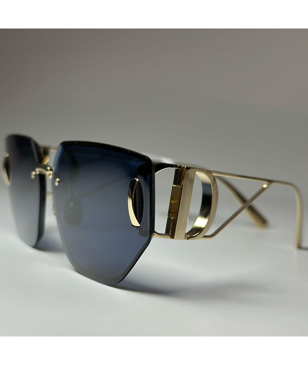 CHRISTIAN DIOR Золотые металлические солнцезащитные очки, фото 3