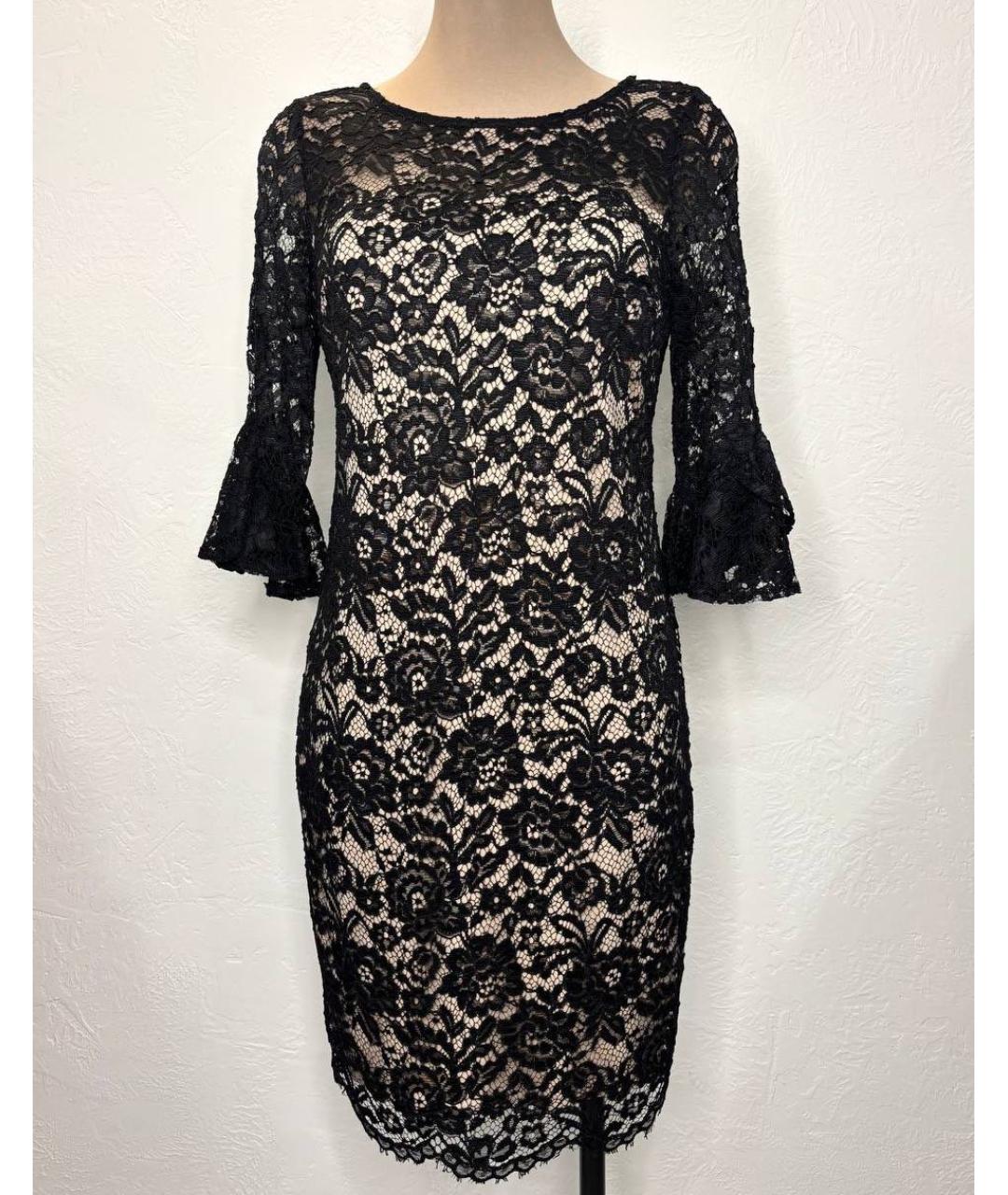 DKNY Черное синтетическое коктейльное платье, фото 4