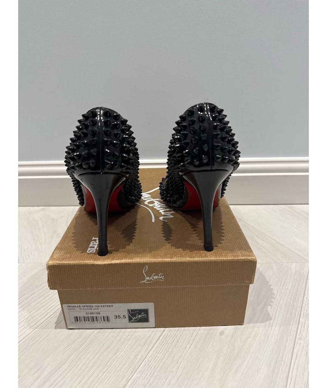 CHRISTIAN LOUBOUTIN Черные туфли из лакированной кожи, фото 4