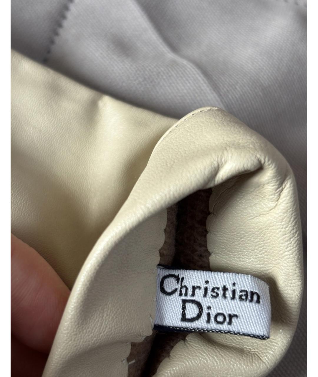 CHRISTIAN DIOR Кожаные перчатки, фото 4