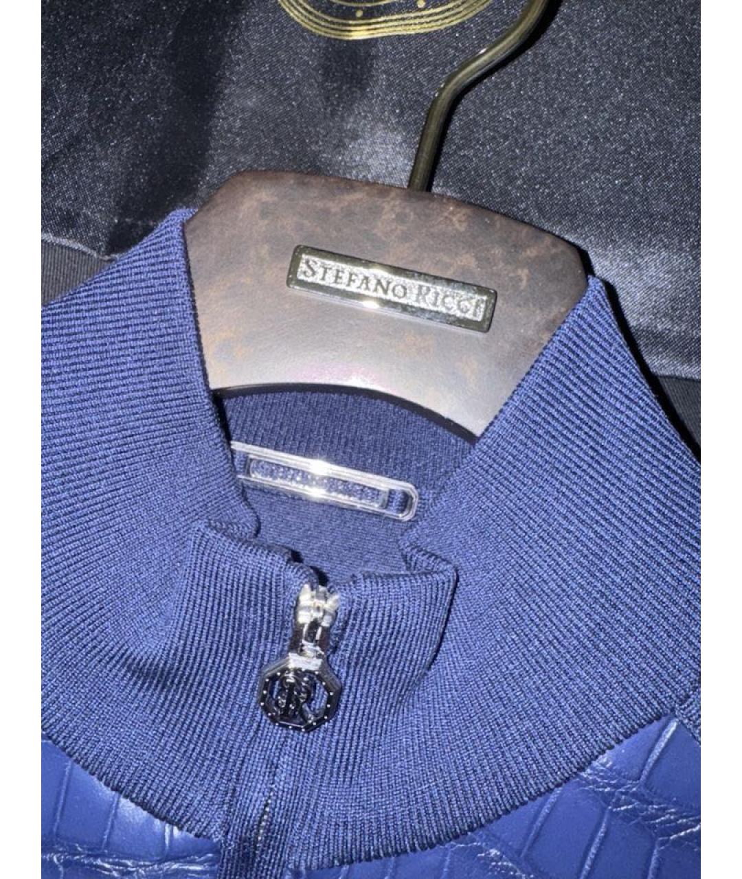 STEFANO RICCI Темно-синяя куртка, фото 5