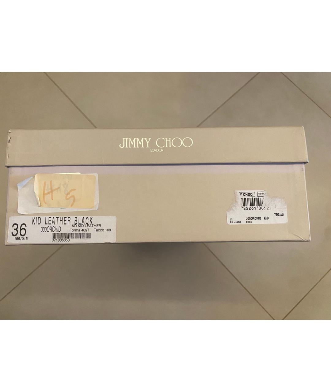 JIMMY CHOO Черные кожаные сапоги, фото 6