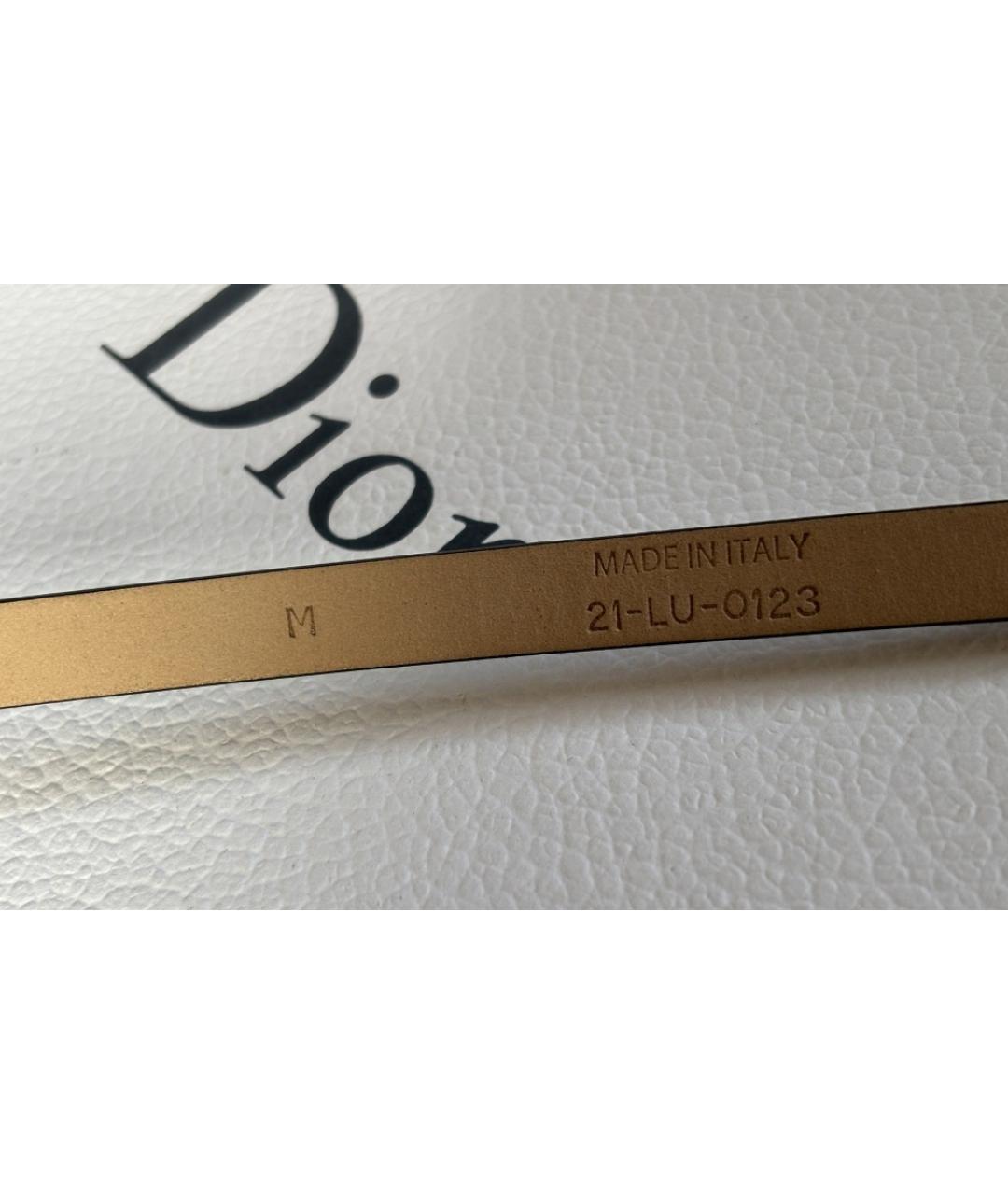 CHRISTIAN DIOR Черный ремень из лакированной кожи, фото 4