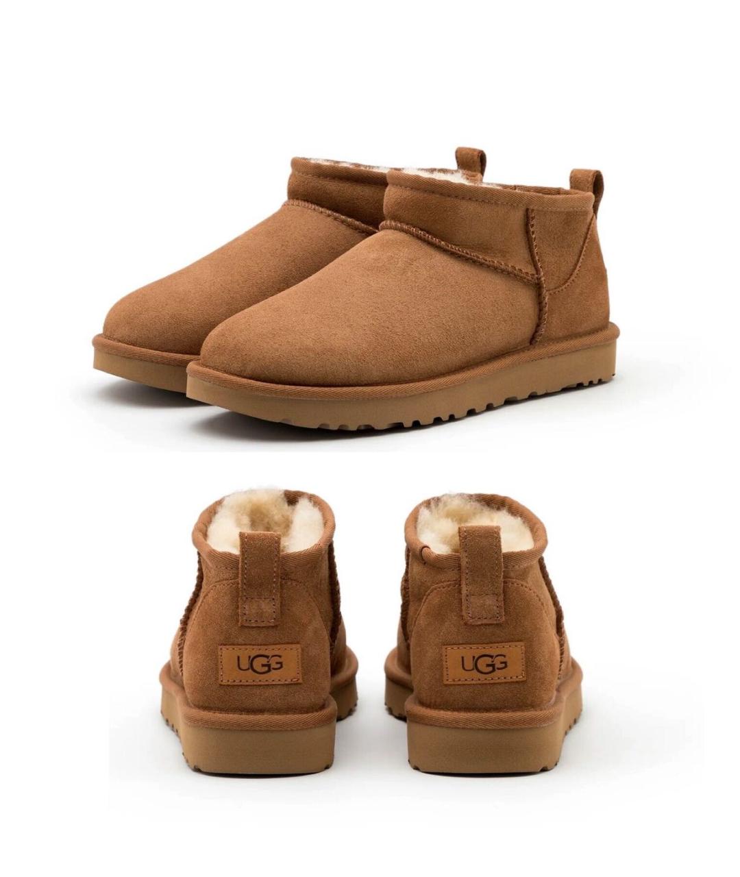 UGG AUSTRALIA Коричневые замшевые ботинки, фото 2