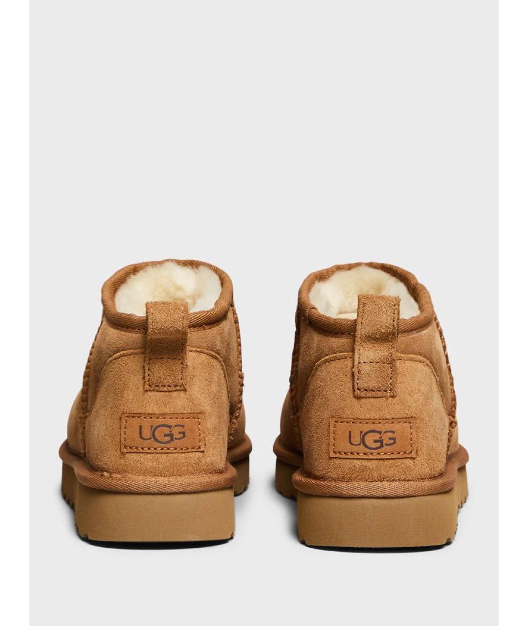 UGG AUSTRALIA Коричневые замшевые ботинки, фото 4