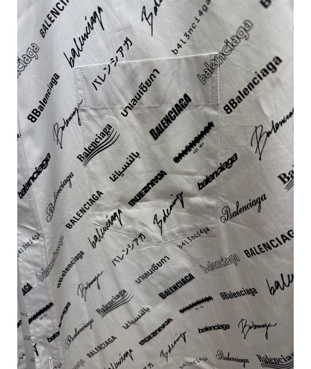 BALENCIAGA Белая вискозная рубашка, фото 4