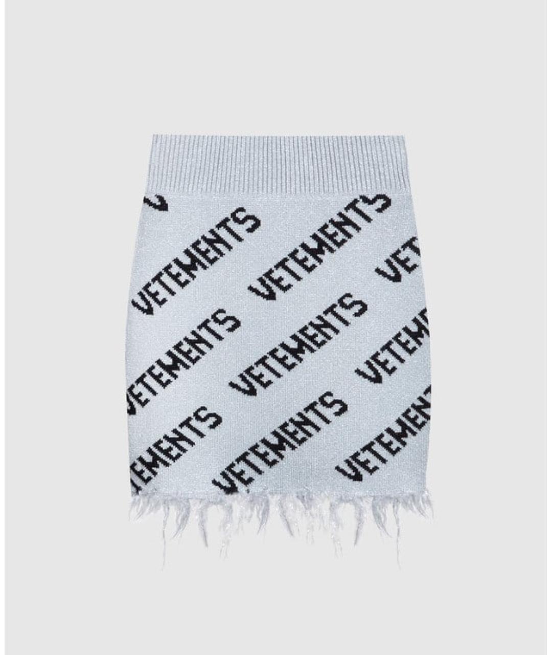 VETEMENTS Серая юбка мини, фото 6