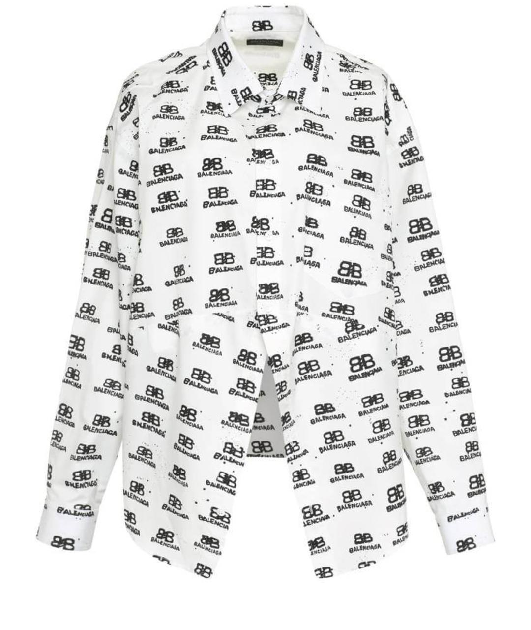 BALENCIAGA Белая вискозная рубашка, фото 1