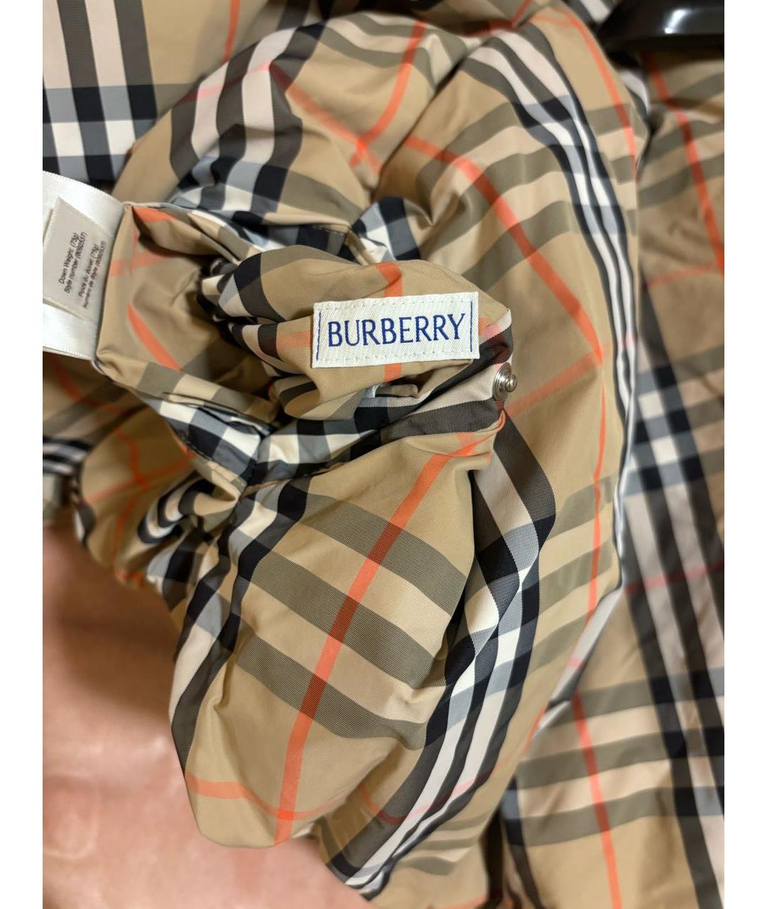 BURBERRY Бежевый полиэстеровый жилет, фото 6