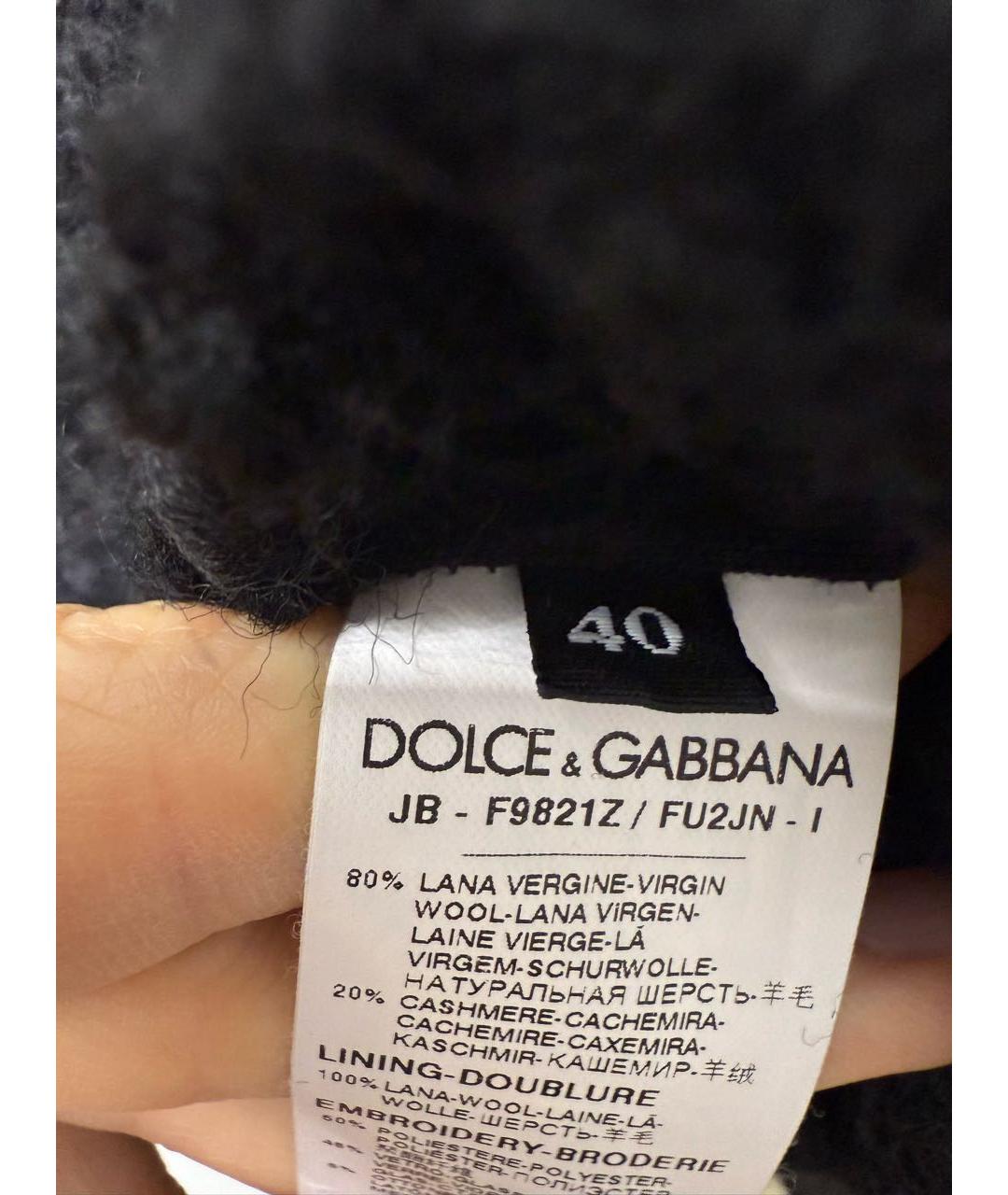 DOLCE&GABBANA Черный кашемировый джемпер / свитер, фото 4