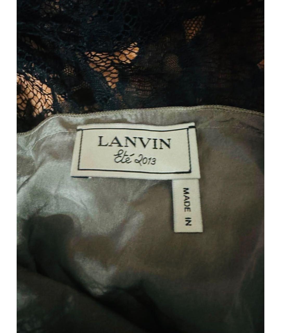 LANVIN Черное шелковое коктейльное платье, фото 6